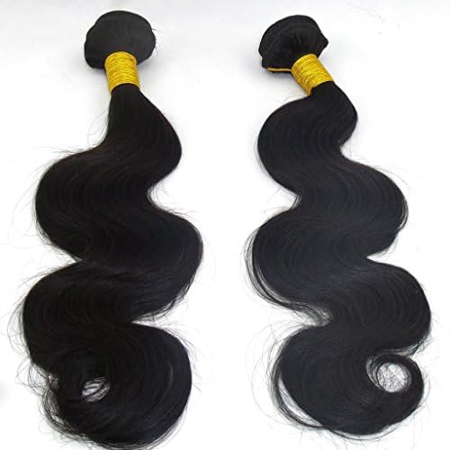 Lanova Beauty 2Bundles Virgin Peruvian Hair Body Wave 100 Human Hair Weave Size:212Inch