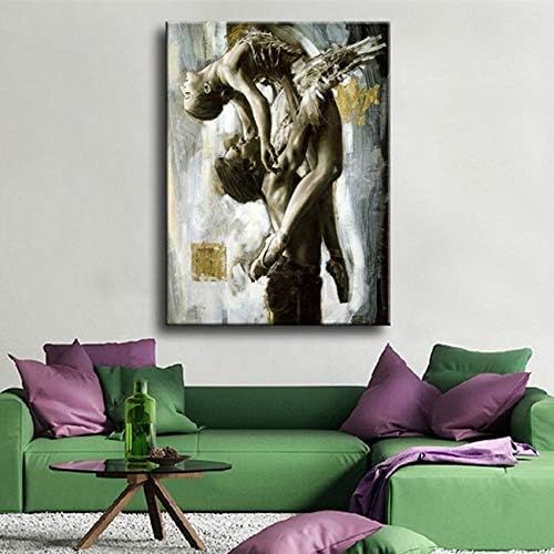 Canvas Print Fashion Wall Art Painting Oil Painting On Canvas Poster Modern Dancing Wall Art Picture for Living Room Home Decor 50Cmx70Cm