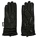 SK Hat shop Ladies Winter 3M Thinsulate Soft Genuine Leather Long Ruched Wrist Gloves Black Large