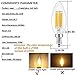 CTKcom 4-Pack 6W Candelabra LED Bulbs,E14 Dimmable COB LED Filament Candle Light Bulb,2700K Warm White 600LM,60W Incandescent Equivalent,Antique Light Bulb Energy-Saving Lamp for Light Fixtures