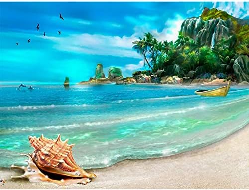 DIY 5D Diamond Painting by Number Kit, Full Drill Beach Rhinestone Embroidery Cross Stitch Pictures Arts Craft for Home Wall Decor 11.8 x 15.8 inch