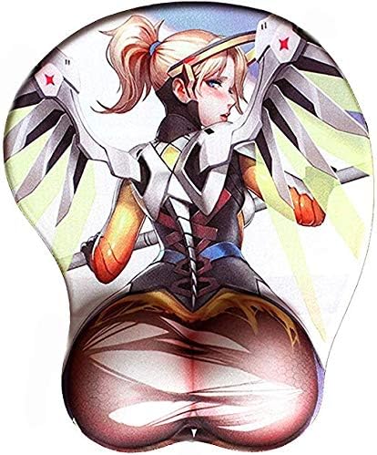 Comfort Silica Gel Wrist Rest Support Mat Mice Mouse Pad for Computer Pc/Laptop Wrist Support for Overwatch (Mercy)