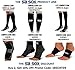 SB SOX Lite Compression Socks for Men & Women (15-20mmHg) – Best Compression Socks for Travel, Sports, and Daily Wear - XXL Sizes too! (Black/Blue, L/XL)