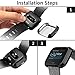 Compatible Fitbit Versa Lite Screen Protector Case, Besmon Soft TPU Watch Anti-Collision Case All-Around Protector Screen Rugged Bumper Case Cover for Fitbit Versa lite Smart Watch