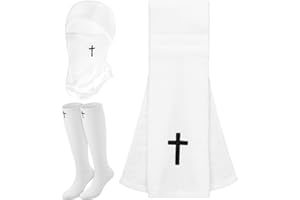 Velmitten 3 Pcs Football Towel Cotton Tube Socks Quarterback for the Football Field - Bi-fold Hook & Loop Closure - Thin Sports Towel - Men/youth/boys/adults - Faith White