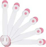 Vicloon Child Safety Cupboard Locks 6 Pcs No Screws 3M Adhesive Pink view 1
