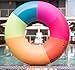 Mimosa Inc Rainbow Inflatable Premium Quality Giant Round Tube Pool Float