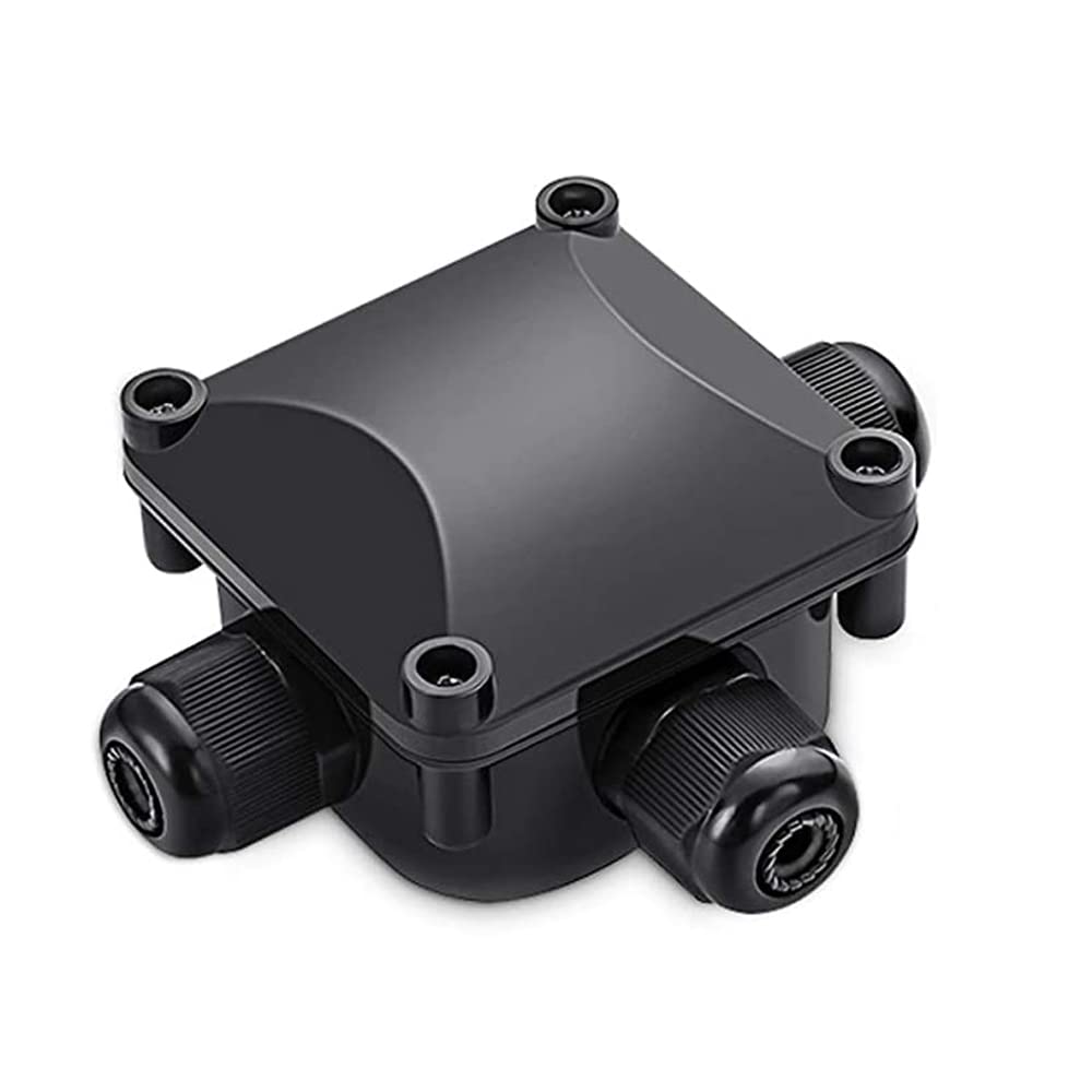1 PCS Junction Box IP68 Waterproof Connector Cable T Shape 3 Pin 3 Way Outdoor ABS Plastic Gland Electrical Junction Box Wire