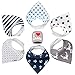 Bandana Baby Bibs for Boys and Girls, with Snaps, 6 Pack Gift Set for Feeding, Drooling, Teething, PLUS FREE I LOVE MAMA Hat - BEST BABY SHOWER GIFTS for Mom, for newborn Baby, CUTE and Soft bib