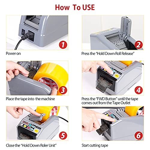 Automatic Tape Dispenser, Electric Tape Cutting Machine with Manual