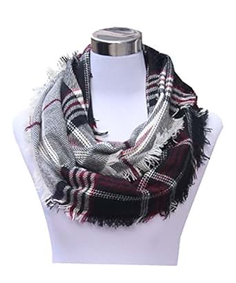 Women's Plaid Winter Scarf – Cashmere Feel, Oversized Soft & Warm Fashion Scarf