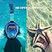 MOSFiATA Snorkel Mask, Swimming Scuba Diving, Full Snorkeling Face Mask Easy and Adjustable 180° Panoramic View, Anti-Fog, Anti-Leak Safety Diving with Detachable Camera Mount for Adult and Youth.