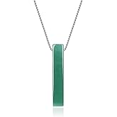 COAI Men's Bar Crystal Necklace - Obsidian/Howlite/Tiger Eye/Green Aventurine