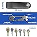 BUYESBOX Compact Key Organizer Leather Keychain Pocket Smart Key Holder Real Leather Secure Locking Mechanism Key Chain up to 10 Keys & Tools 16GB USB Memory