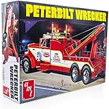 AMT Peterbilt 359 Wrecker - Super Detailed 1/25 Scale Model Big Rig Tow Truck Model Kit - Comes with Decals and Accessories