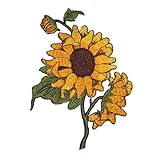 Sun Flowers Embroidered Iron on Applique Patches