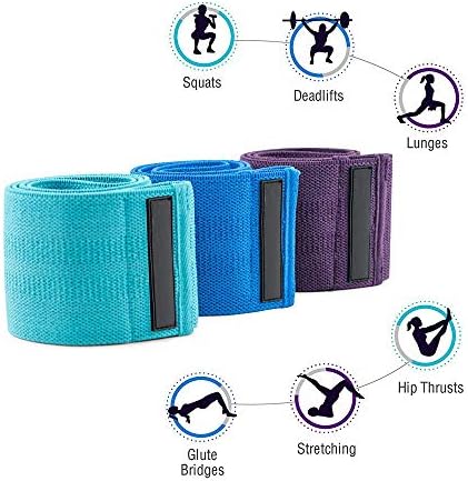 Magnetic Think Booty Bands Workout Resistance Hip Bands ? Fabric Resistance Bands for Legs and Butt, Non Slip Hip Bands for Legs, Butt, Booty Building Large 120Pounds