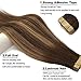 LAB·EH Tape in Hair Extensions Ombre Chocolate Brown to Caramel Blonde 14 Inch 50g 20pcs Remy Human Hair Extensions Tape in Skin Weft Natural Hair Extensions