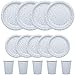 150PCS Silver & Blue Paper Plates-Disposable Dinnerware Set - Birthday Graduation Retirement Thanksgiving Bachelorette Wedding Snowflake Winter Wonderland Party Xmas Holiday Supplies Tableware