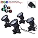 Lemonbest® New 36 LED Colorful Submersible Underwater Aquarium Spot Light for Water Garden Pond Fish Tank (Set of 4 Lights)