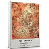 Watertown Map Poster, Connecticut Map Art