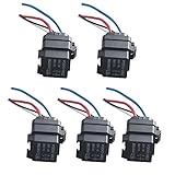 E Support™ Car Truck Motor Heavy Duty 12V 40A SPST Relay Socket Plug 4Pin 4 Wire Waterproof Seal Pack of 5