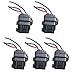 ESUPPORT Car Truck Motor Heavy Duty 12V 40A SPST Relay Socket Plug 4Pin 4 Wire Waterproof Seal Pack of 5
