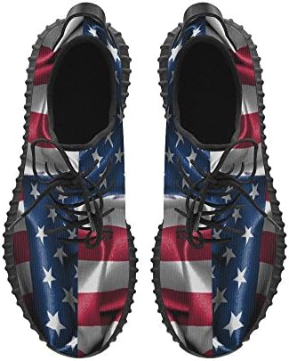 D-Story American Flag Grus Mens Boost Shoes Boost Sneakers Energy Bounce Breatheable Woven Running Mens Shoes
