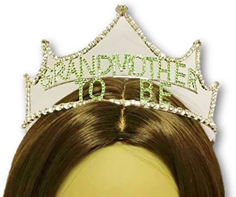 Baby Green Rhinestone Grandmother To Be Tiara Crown Grandma Surprise Shower Gift