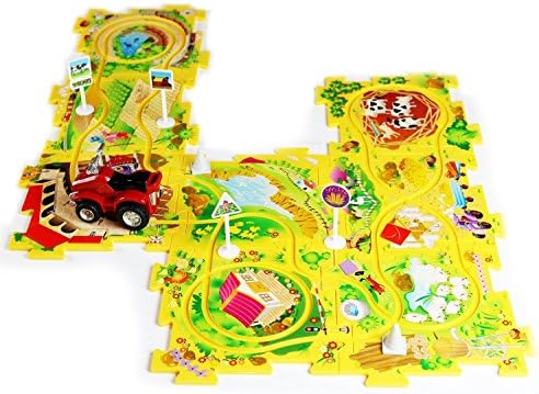 Tech Toyz Puzzle Play Children's Activity Set with Battery-Powered Car, ATV