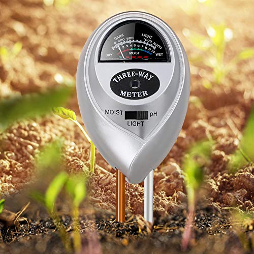 image for Jellas Soil Moisture Meter - 3 in 1 Soil Tester Plant Moisture Sensor 