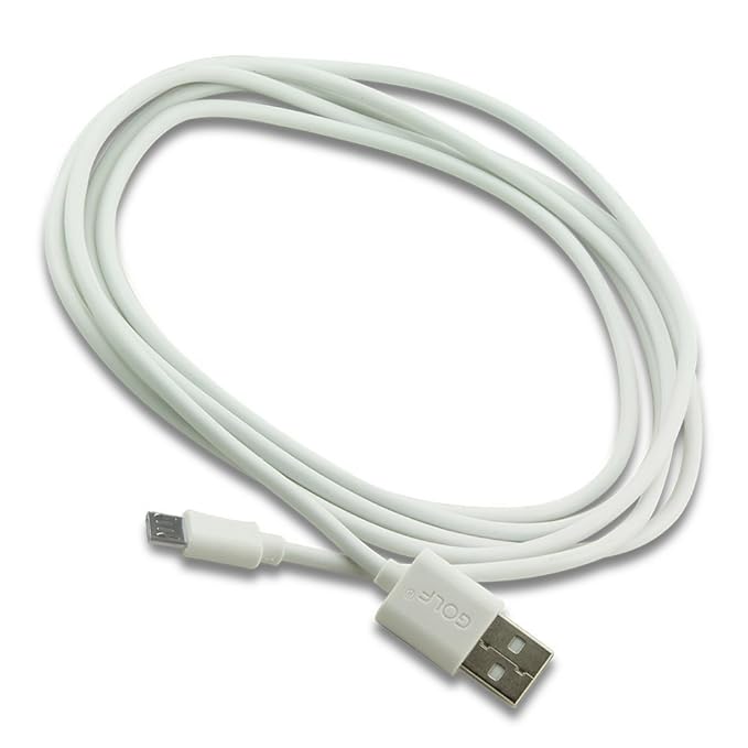 C.D.R. Markenkabel Golf 2m Micro USB Highspeed Ladekabel Datenkabel Ladegerät Daten Lade Flat Kabel für alle MP3-Player mit M