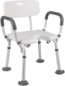 ZSCYSE Banco de Asiento de baño para Ancianos con Brazos y Respaldo