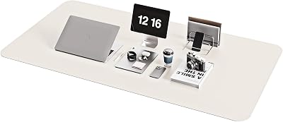 YSAGi Non-Slip Desk Pad 120x60 cm Waterproof PVC Leather Desk Protector Gray