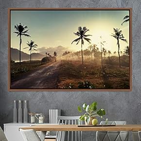 signwin Framed Canvas Wall Art Palm Tree Colorful...