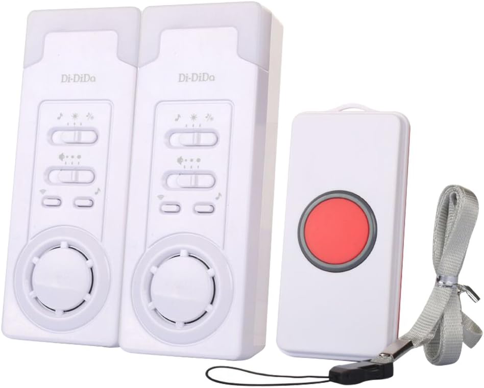 ANPI Wireless Caregiver Pager, Smart Caregiver Personal Pager Home Alarm Emergency Care Alert with Call Button for Nurses Disabled Pregnant Patients Elderly Kids
