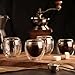 Ecooe Double Wall Glass Espresso Coffee Cups 100 Milliliter Espresso Cup Glasses Set of 4 Demitasse Cups