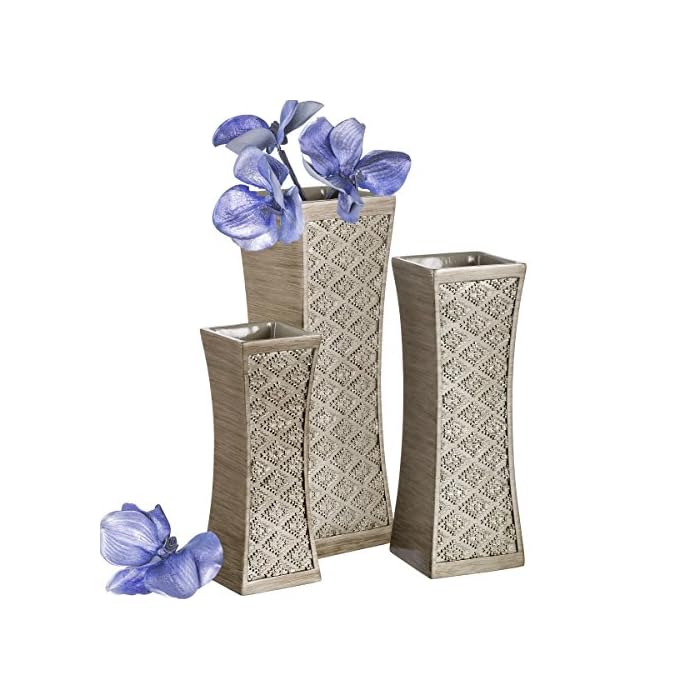 Dublin Flower Vase Set of 3 Centerpieces for Dining Room Table