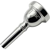 Missmore Professional 12C Silver Plated Trombone Mouthpiece - Precision Crafted for Bright Tone &amp; Comfort