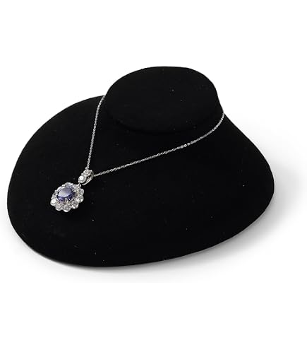 Woodten Microfiber Jewelry Bust Display Stand - Black, For Necklace & Pendant Showcase - View #7
