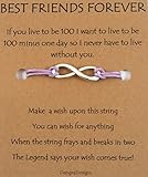 Charmed Greetings, Wish Bracelet, Friendship Infinity Loop Charm, Thoughtful Card