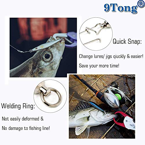 9Tong Kugellager Wirbel Angeln Snap Angeln Rolling Wirbel Salzwasser Edelstahl Angelwirbel Barrel Kugellager Snap Angeln… – Bild 5