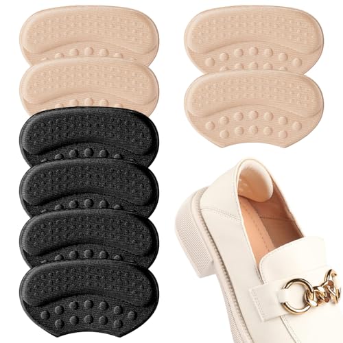 4 Pairs Heel Cushion Pads,Soft Sponge Self Adhesive Heel-Grips,Shoe Inserts for Loose Shoes,Anti-Slip Heel-Pads Heel Blister Protectors for Women Men,Fit and Comfort