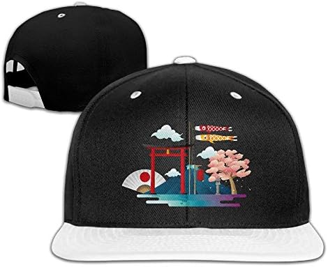 Creative Japanese View Element Design Cotton Snapback Hip Hop Flat Tongue Hats Adjustable Unisex Baseball Caps For Outdoor Sport