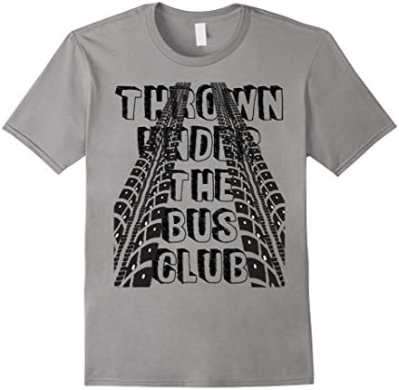 Men's Thrown Under the Bus Club T-Shirt with Bus Tire Treads 2XL Slate
