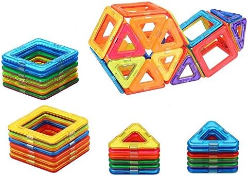 Best Educational Toy Magnetic Building Block Tiles Contains 40 Pieces to Stimulate Kids Imagination and Growth, Stack toy that designed to ignite kids Creativity, Curiosity, and Physical Growth