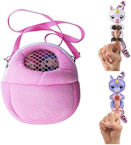 The Magical Unicorns: Baby Monkeys Gigi And Purple Alika &amp; Pink Compatible Carrying Case, Fingerlings Playset, Kids Electronic Pets, Music, Interactive, Adorable Baby Pets, Perfect Kids Companion!