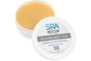 SRA SOLDERING PRODUCTS SRA Solder No-Clean Electronics Soldering Flux Paste, Safe for Lead and Lead Free Assembly. Non Acid Flux for Soldering Electronic Circuit Boards (PCBs) and Electrical Wire Tinning. USA Made (2oz Jar)