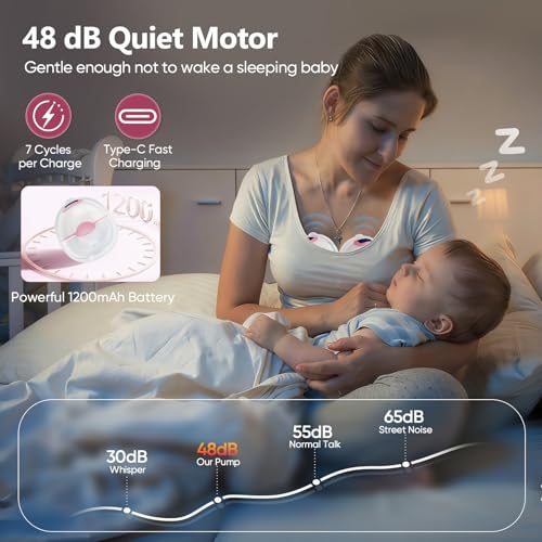 Hands Free Electric Breast Pump, 2 x 180ml Large Capacity Breast Pump, 3 Modes and 15 Levels, Portable Breast Pump with LED Display, Memory Function and Auto Shut Off