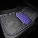 FH Group F11500 Heavy Duty Trimmable Touchdown Floor Mats (Indigo) Full Set with Gift - Universal Fit for Trucks, SUVs, and Vans
